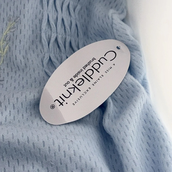 NWT MISS ELAINE WOMAN 3X LOUNGEWEAR/SLEEPWEAR/PAJAMA BLUE CUDDLEKNIT POPOVER - Picture 11 of 17